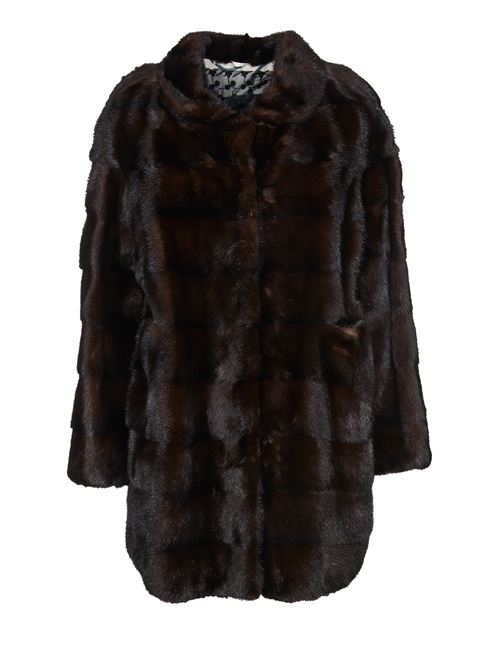 Nadine fur coat SIMONETTA RAVIZZA | NADI1502MOGANO